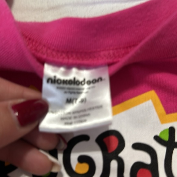 Nickelodeon Rugrats Pink Graphic Sweatshirt Juniors Size Medium (7-9) - Picture 4 of 4